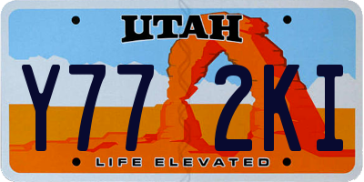 UT license plate Y772KI