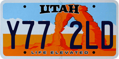 UT license plate Y772LD