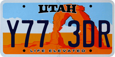 UT license plate Y773DR