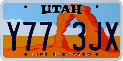 UT license plate Y773JX