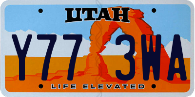 UT license plate Y773WA