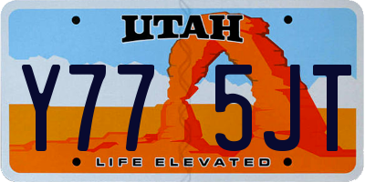 UT license plate Y775JT
