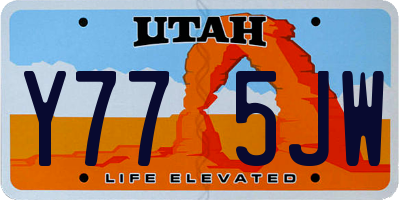 UT license plate Y775JW