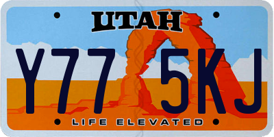 UT license plate Y775KJ