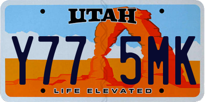 UT license plate Y775MK
