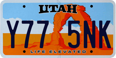 UT license plate Y775NK
