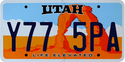 UT license plate Y775PA