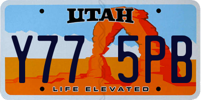UT license plate Y775PB