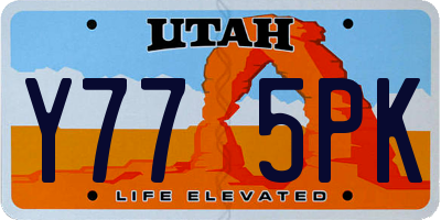 UT license plate Y775PK