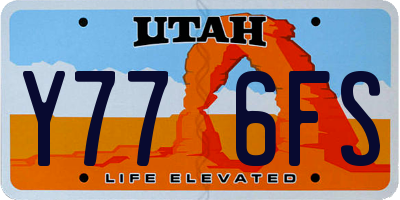 UT license plate Y776FS