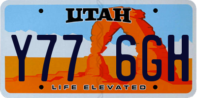 UT license plate Y776GH