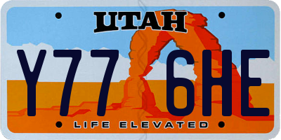 UT license plate Y776HE