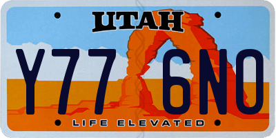 UT license plate Y776NO