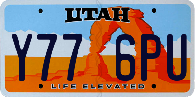 UT license plate Y776PU