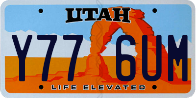 UT license plate Y776UM
