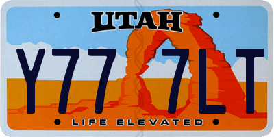 UT license plate Y777LT
