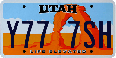 UT license plate Y777SH