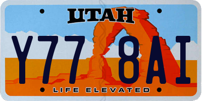 UT license plate Y778AI