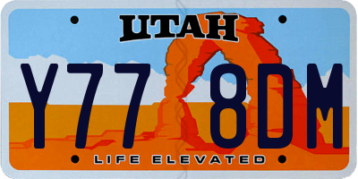 UT license plate Y778DM