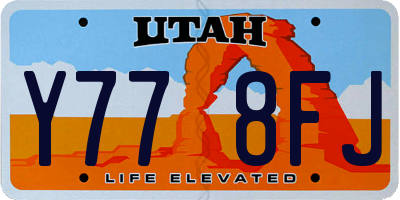 UT license plate Y778FJ