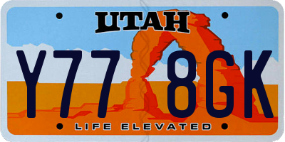 UT license plate Y778GK