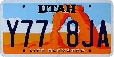 UT license plate Y778JA