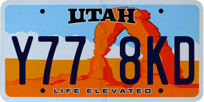 UT license plate Y778KD