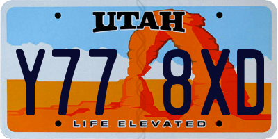 UT license plate Y778XD