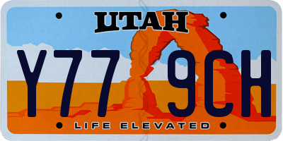 UT license plate Y779CH