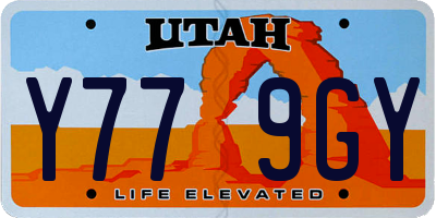UT license plate Y779GY