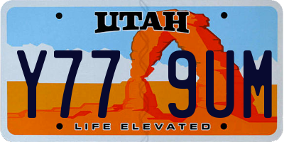 UT license plate Y779UM