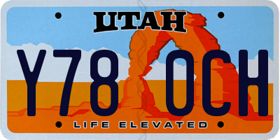 UT license plate Y780CH