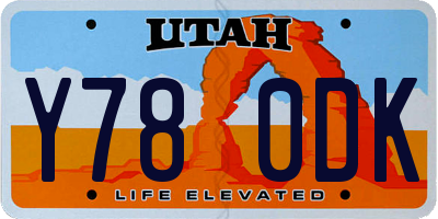 UT license plate Y780DK
