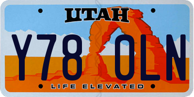 UT license plate Y780LN
