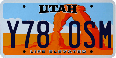 UT license plate Y780SM