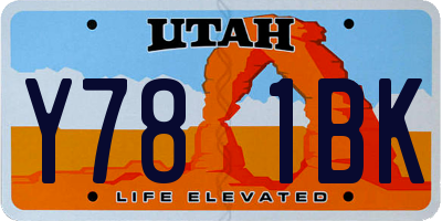 UT license plate Y781BK