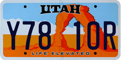 UT license plate Y781OR