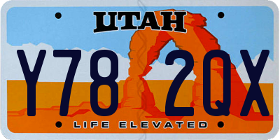 UT license plate Y782QX