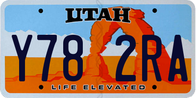 UT license plate Y782RA