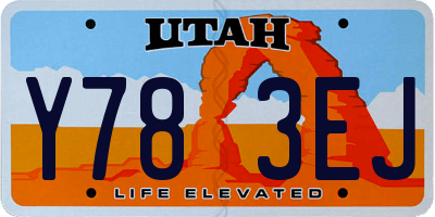 UT license plate Y783EJ
