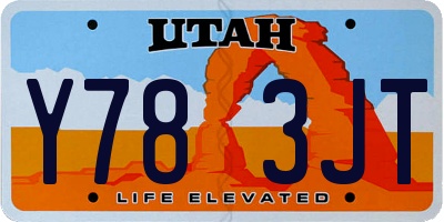 UT license plate Y783JT