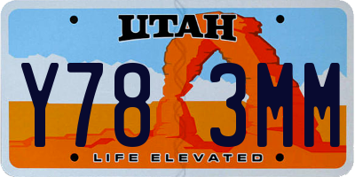 UT license plate Y783MM