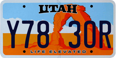 UT license plate Y783OR