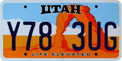 UT license plate Y783UG