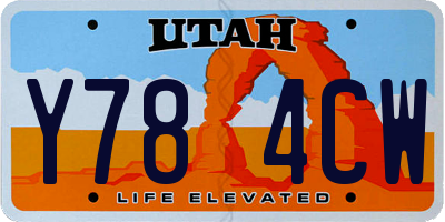 UT license plate Y784CW