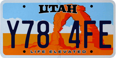 UT license plate Y784FE