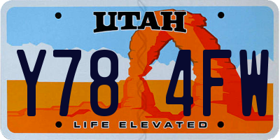 UT license plate Y784FW