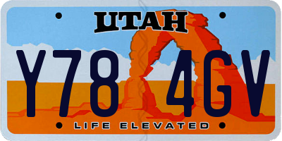 UT license plate Y784GV