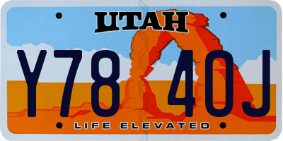 UT license plate Y784OJ