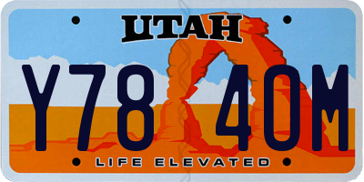 UT license plate Y784OM